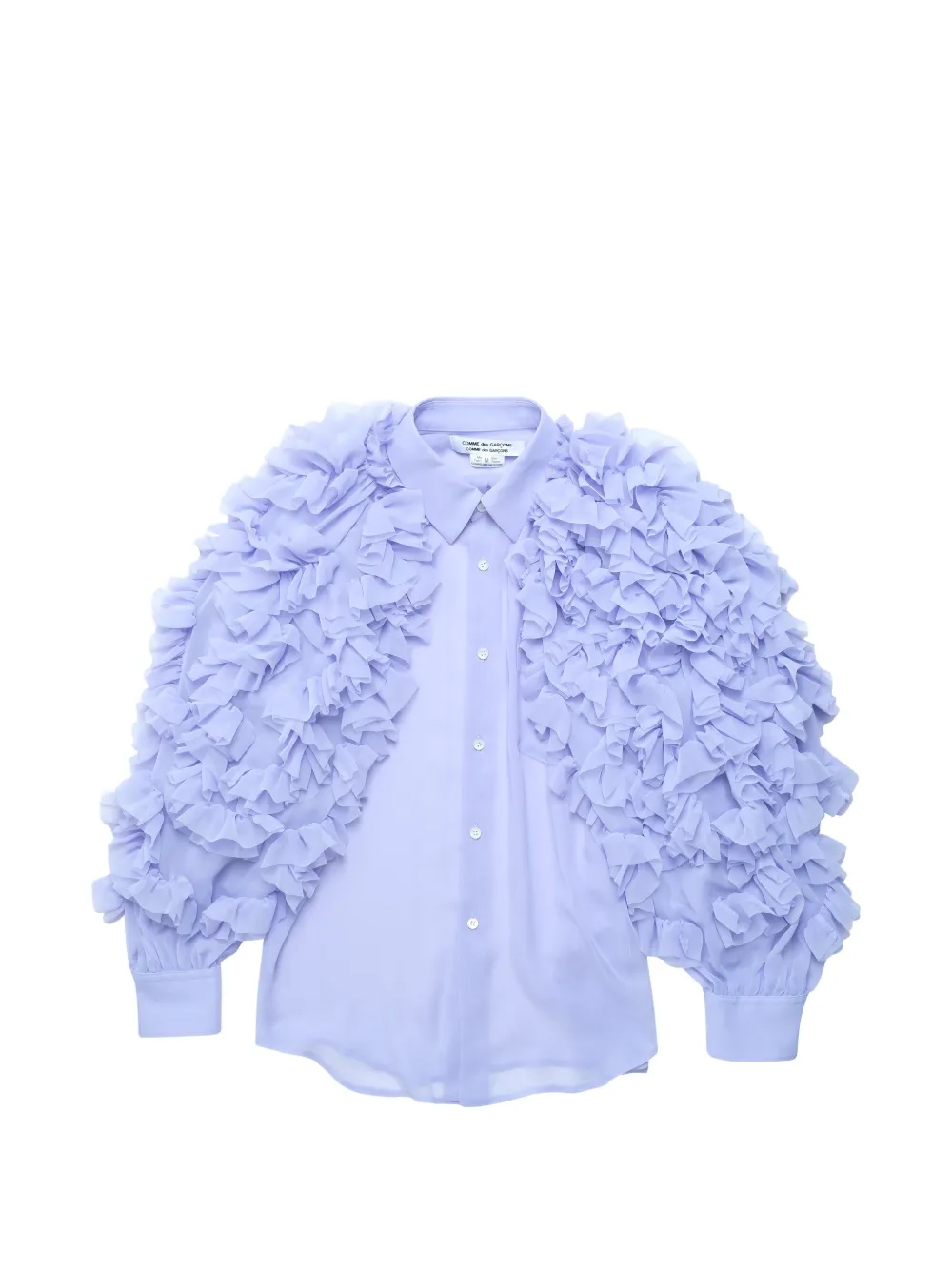 Comme Des Garçons Comme Des Garçons ruffled long-sleeve shirt - Purple