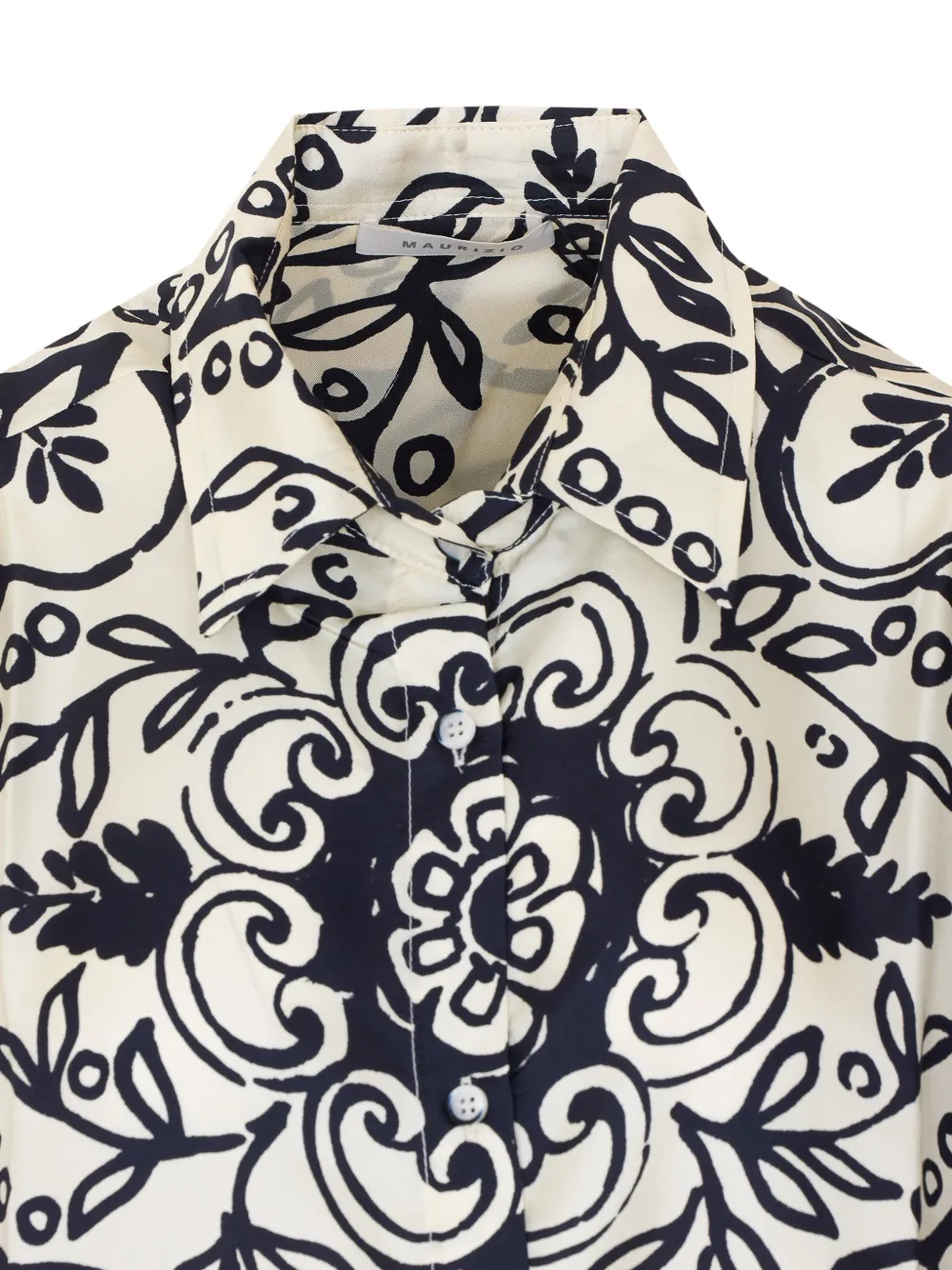  Maurizio Pecoraro Printed Long-sleeved Shirt - Black 