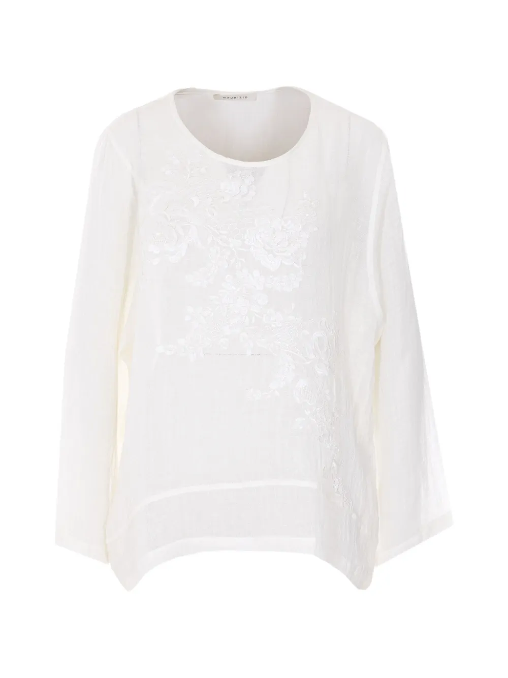 Maurizio Pecoraro floral-embroidered tunic - Nude