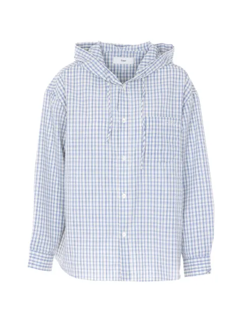 DUNST camisa con motivo de cuadros y capucha