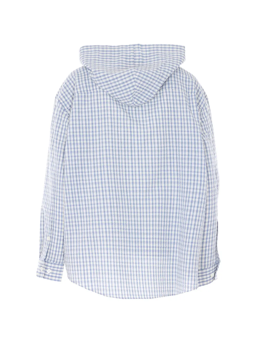  Dunst Hooded Checked-pattern Shirt - White 