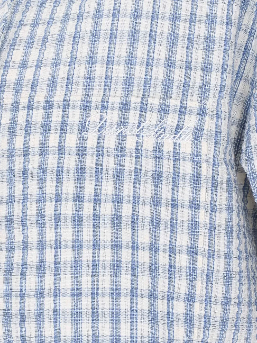  Dunst Hooded Checked-pattern Shirt - White 