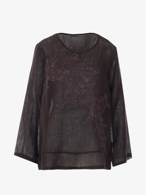Maurizio Pecoraro Blusa com bordado floral