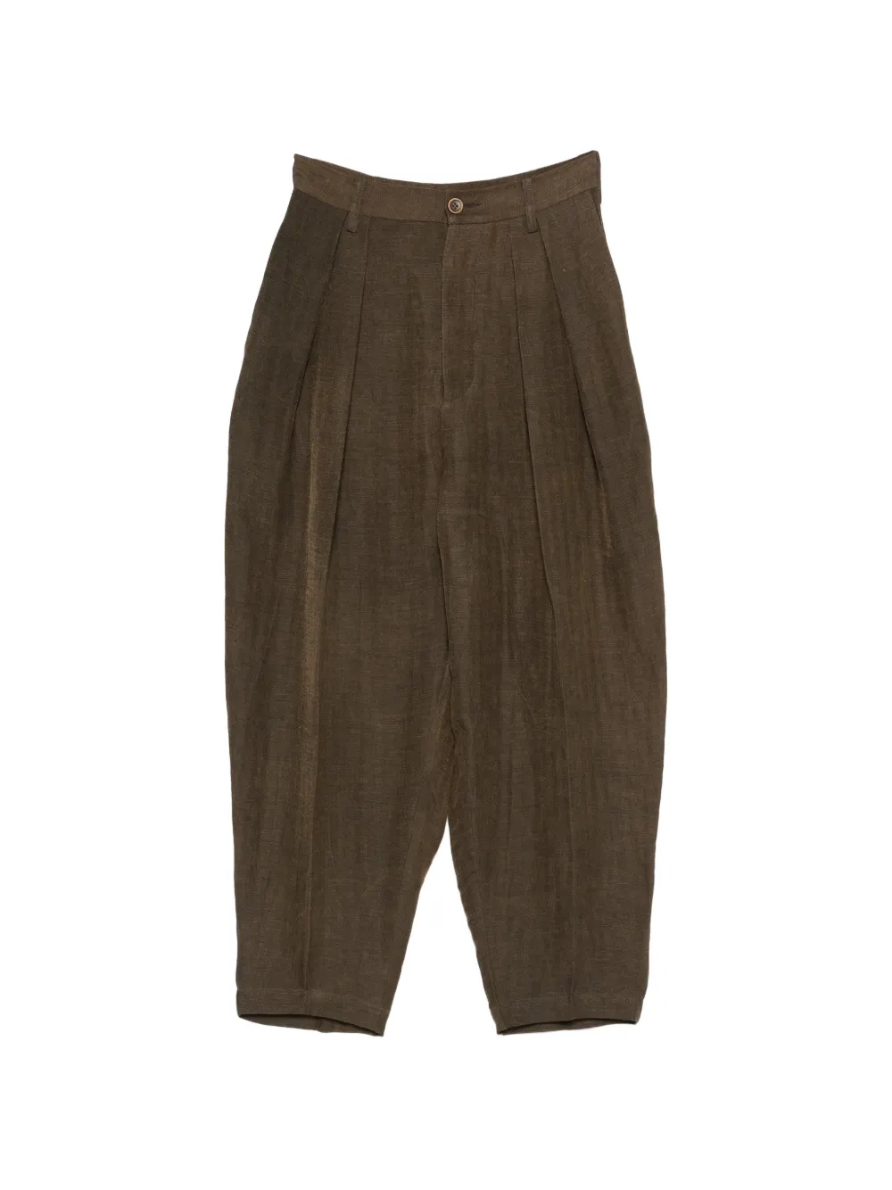 Uma Wang Pirde pleated trousers - Marrone