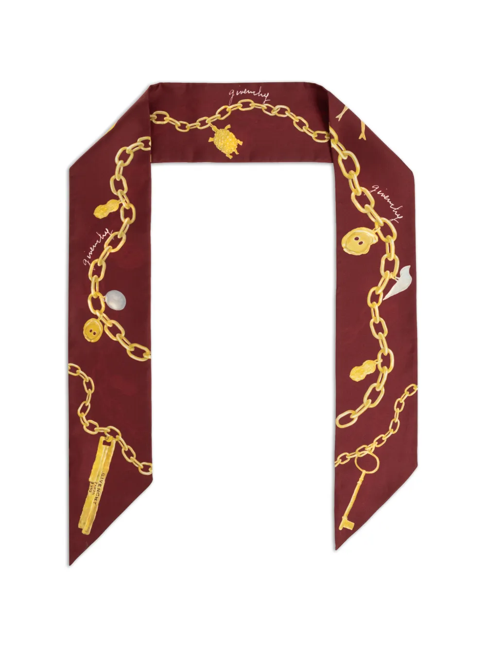 Givenchy chain-print scarf - Rosso