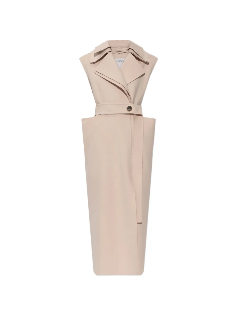 Sportmax Spsbosso belted sleeveless coat - Toni neutri
