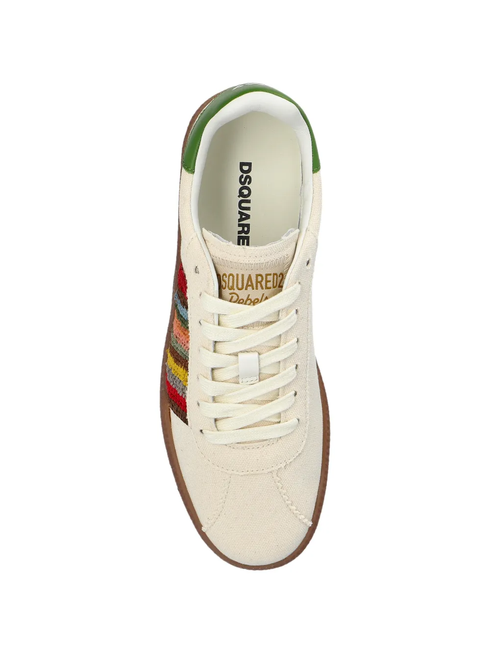 DSQUARED2 striped-panel sneakers Beige