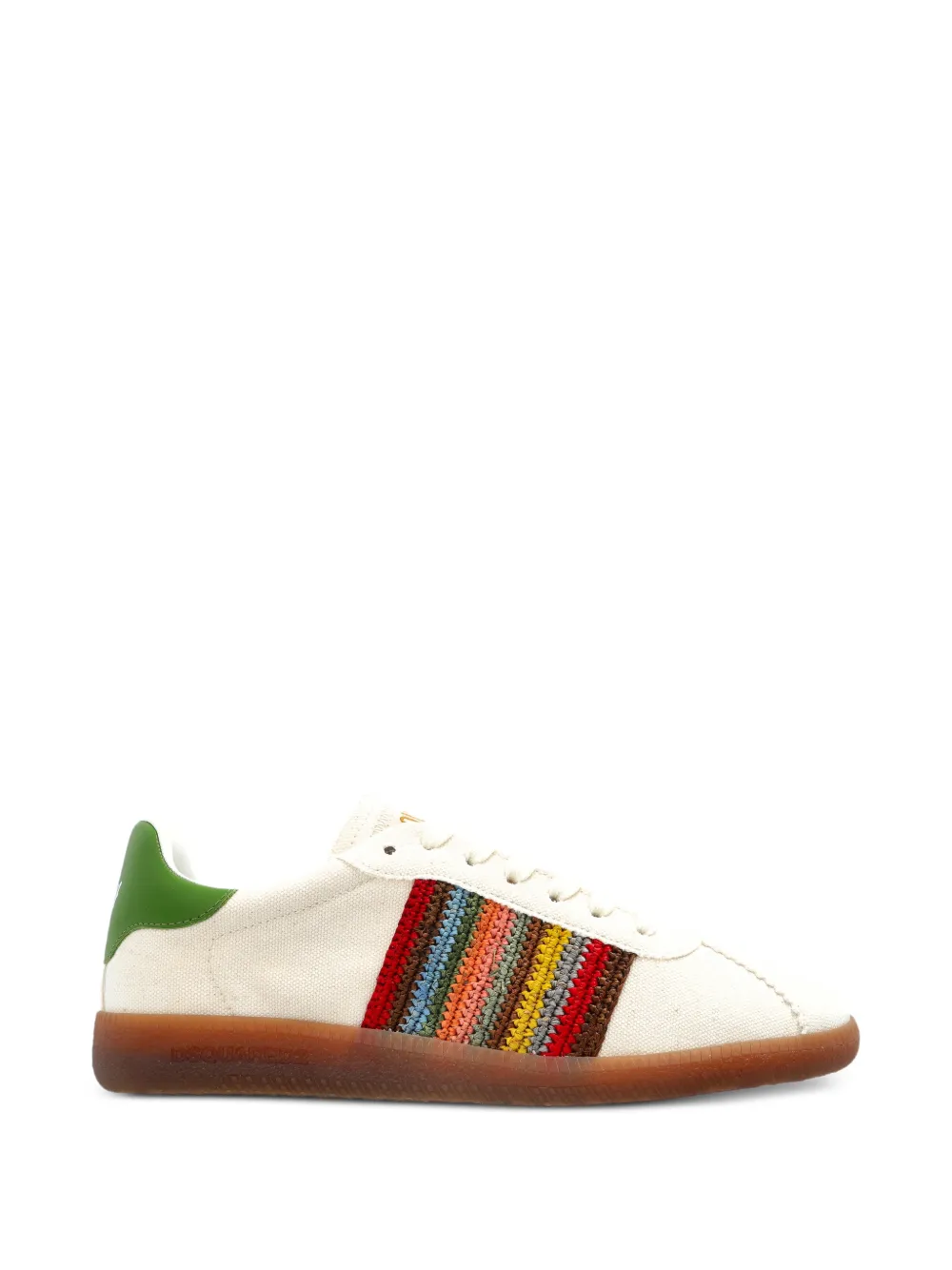 DSQUARED2 striped-panel sneakers Beige