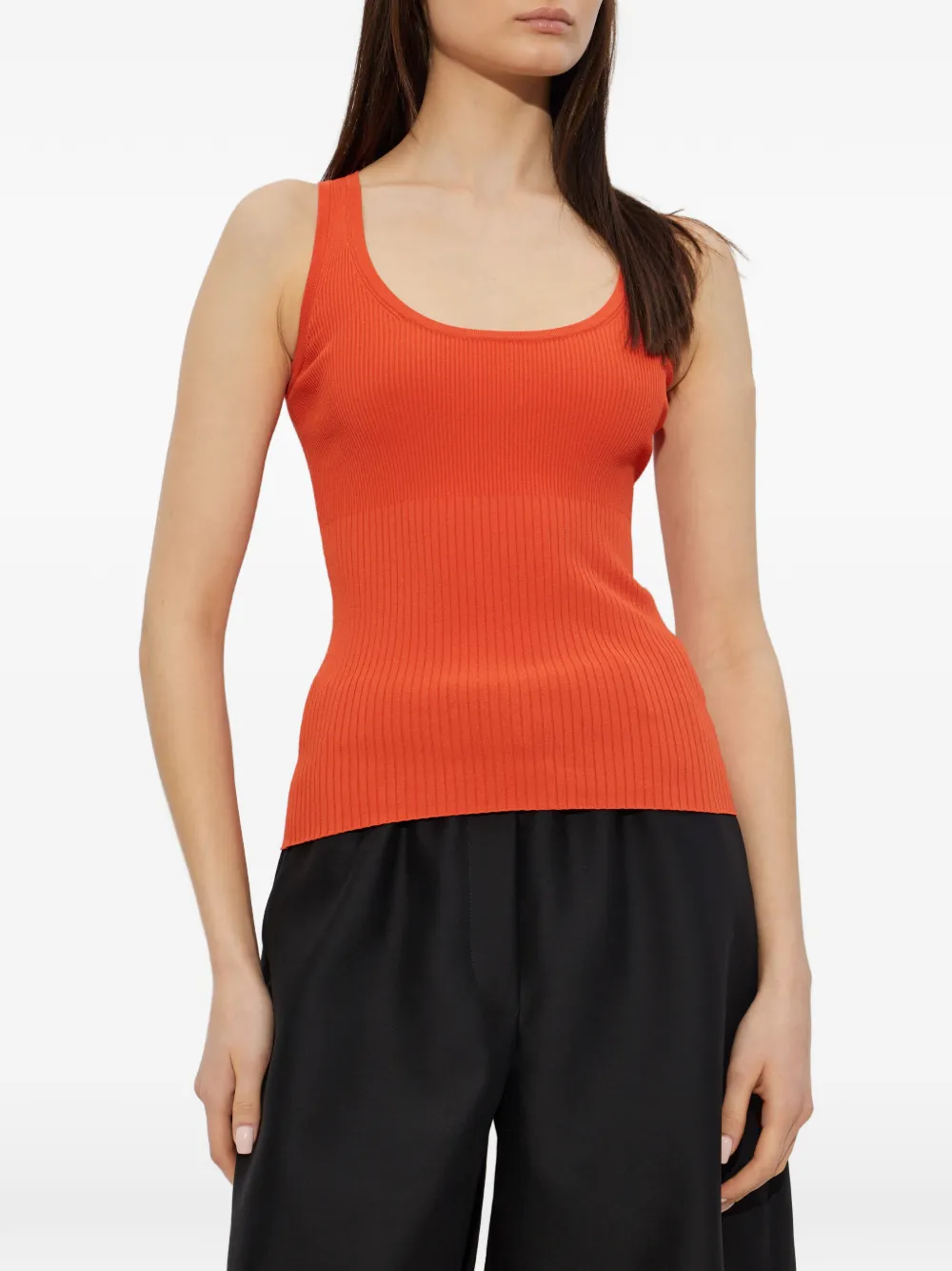 Max Mara Geribbelde tanktop Oranje
