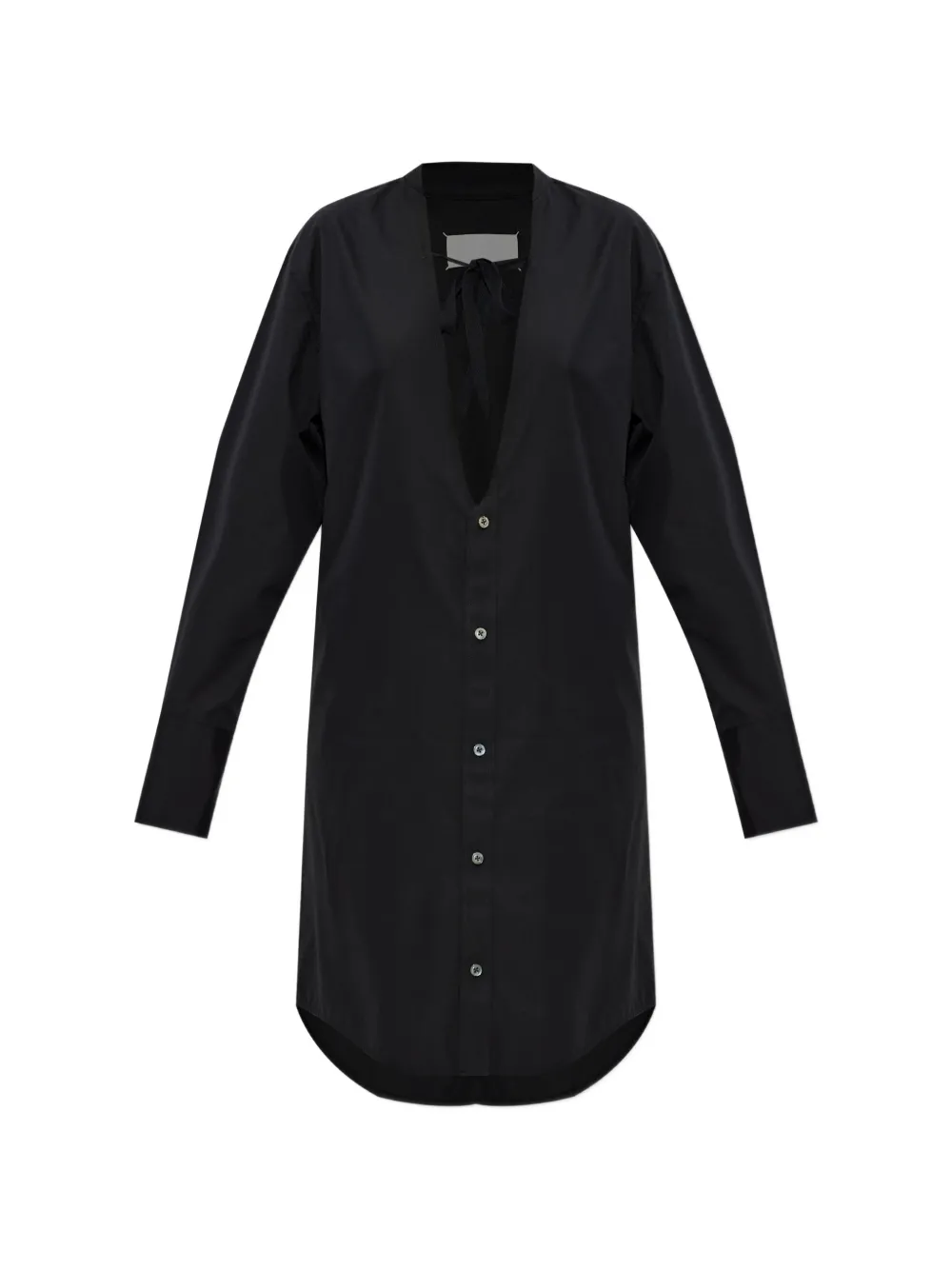 Maison Margiela V-neck shirt dress - Nero