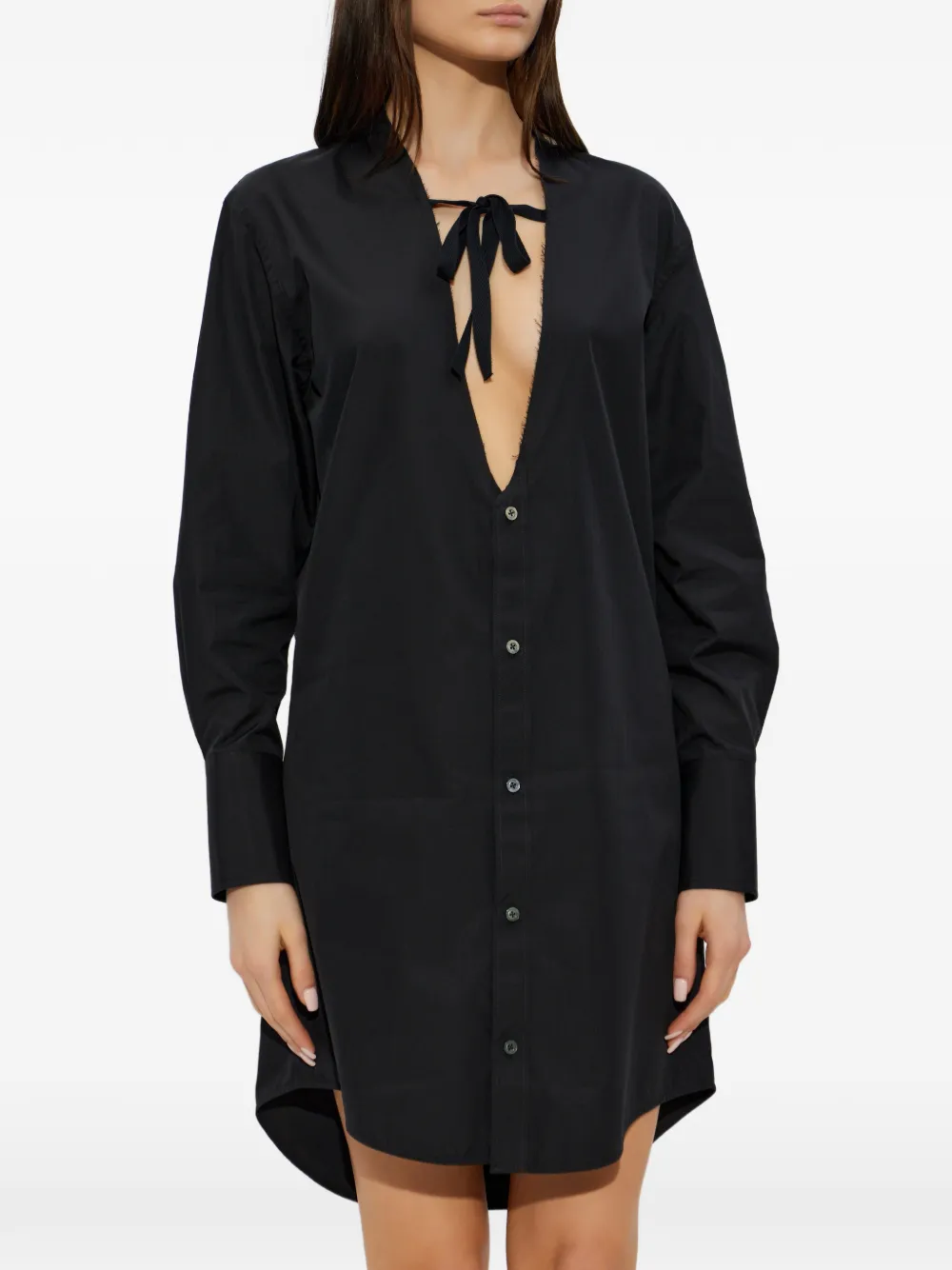 Maison Margiela Blousejurk met V-hals Zwart