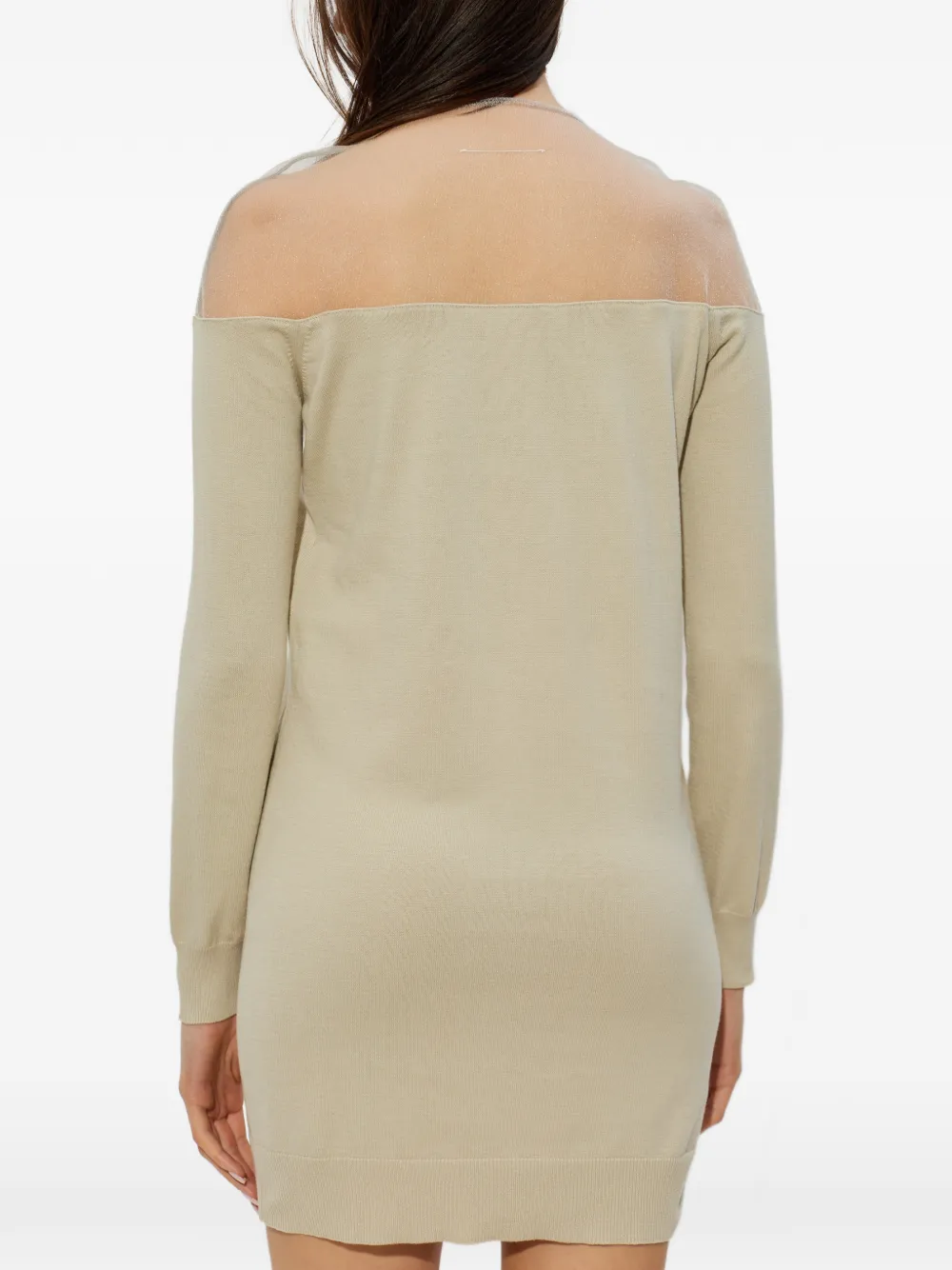 MM6 Maison Margiela Jurk met lange mouwen Beige