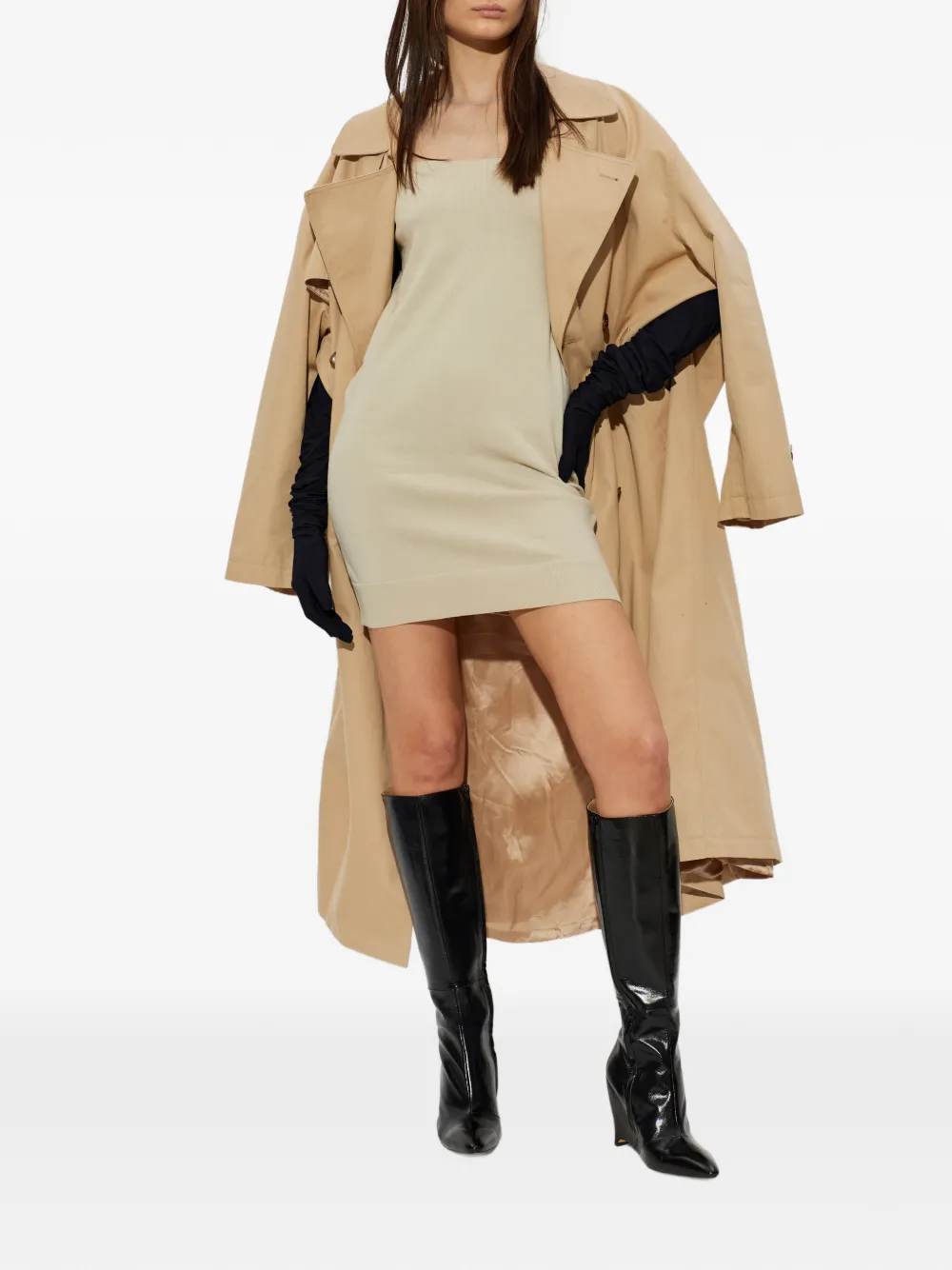 MM6 Maison Margiela Jurk met lange mouwen Beige