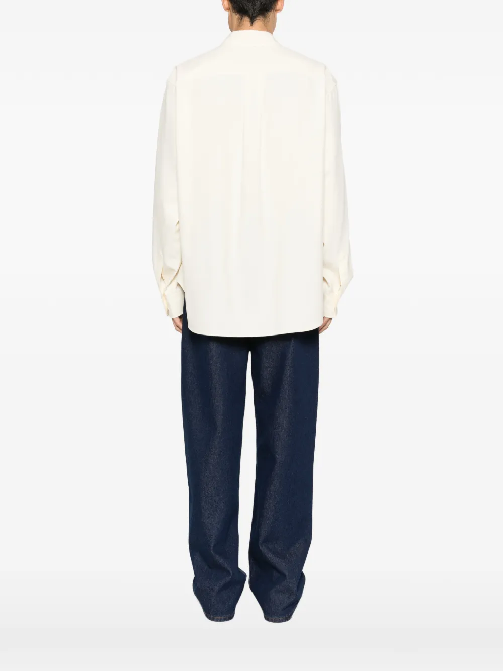 The Row Piou overhemd met zak Beige