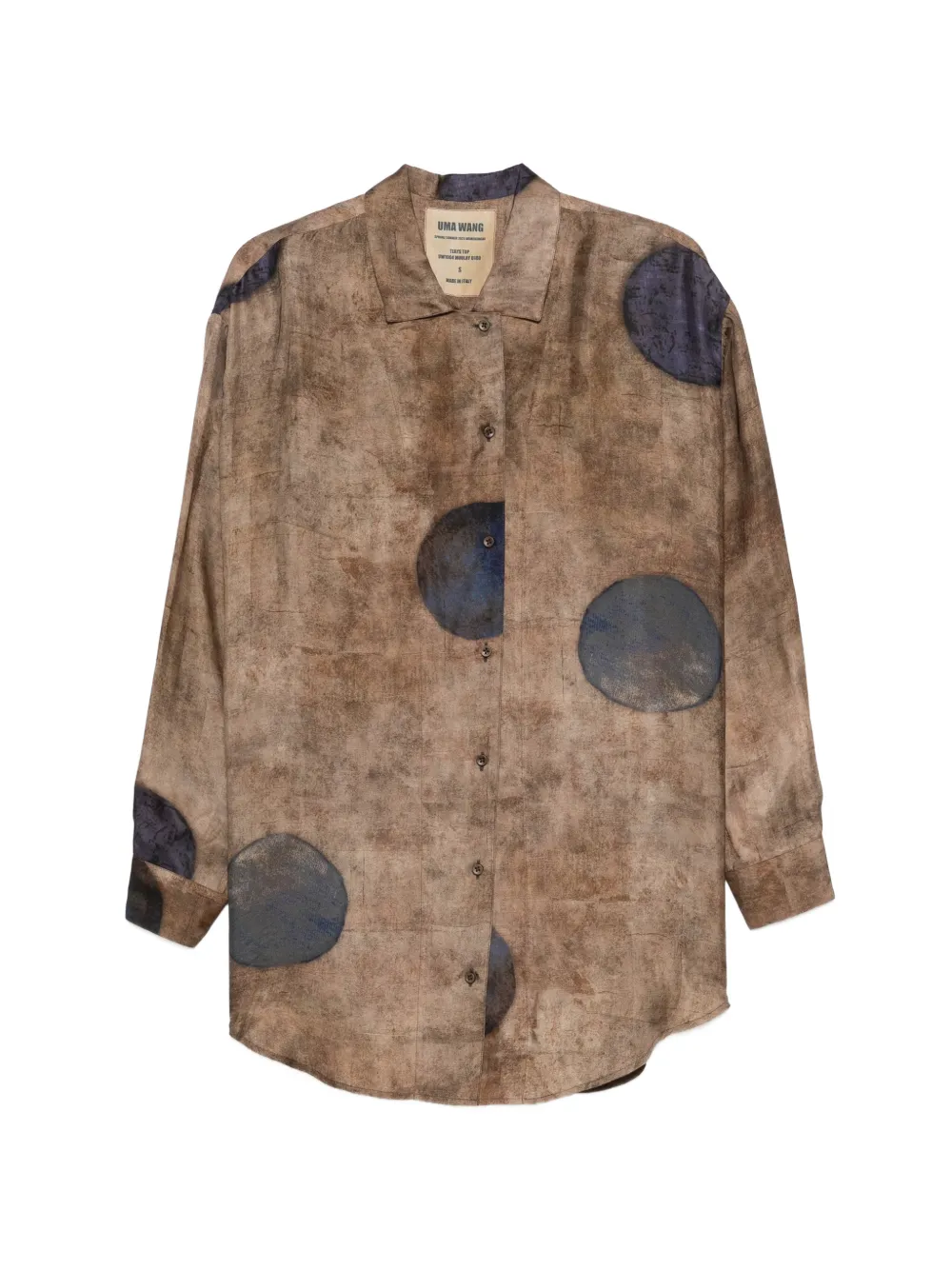 Uma Wang Teays print shirt - Marrone