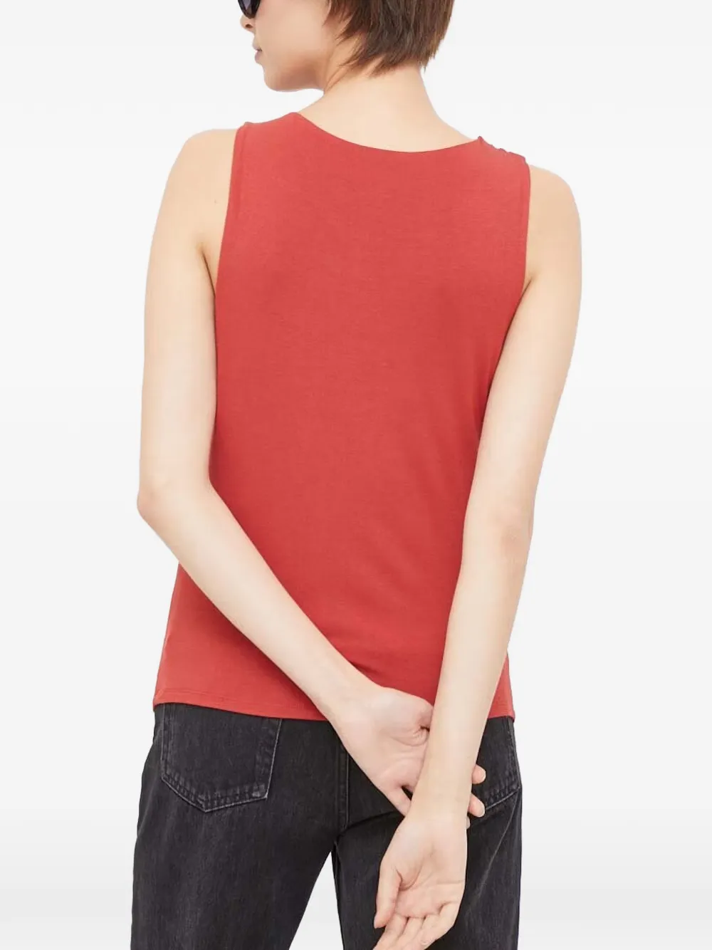 DKNY twist-detail sleeveless top Rood