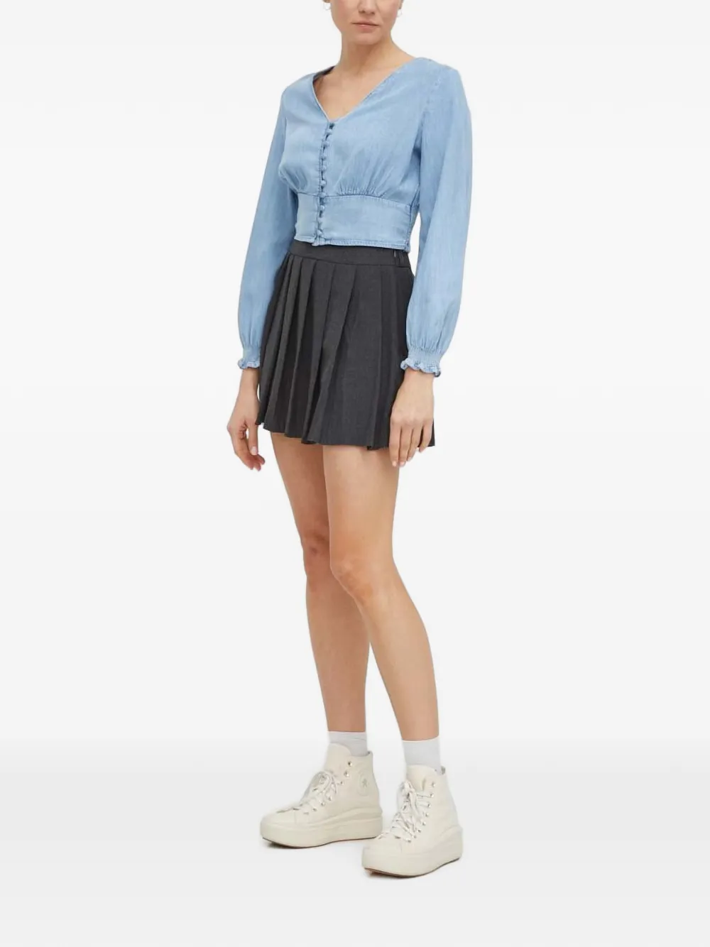 Levi's Top met V-hals en knopen Blauw
