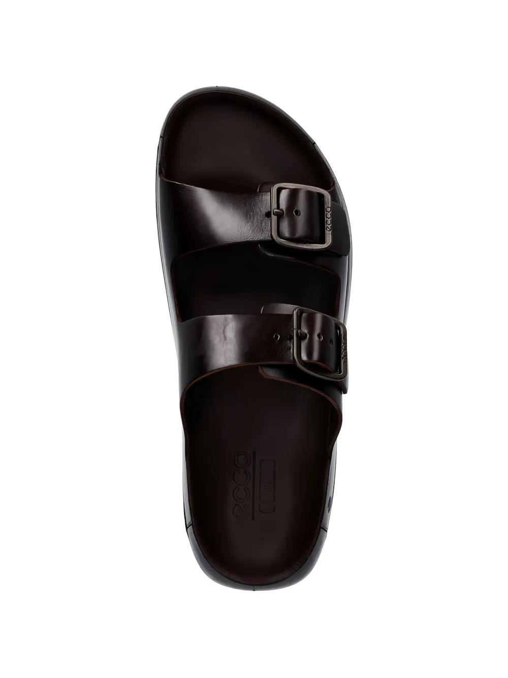 ECCO Slippers met gesp Bruin
