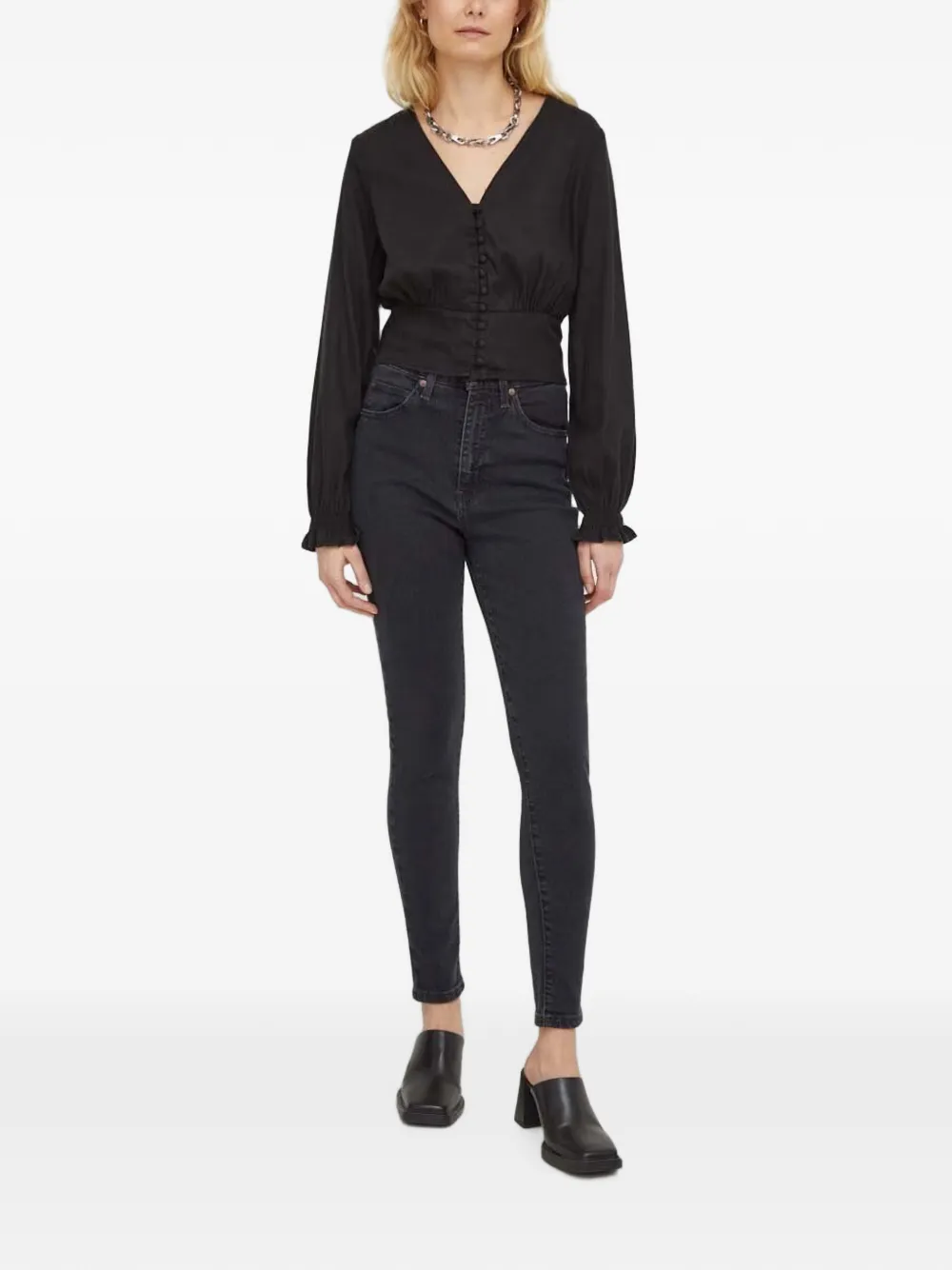 Levi's Tamara V-neck blouse Zwart