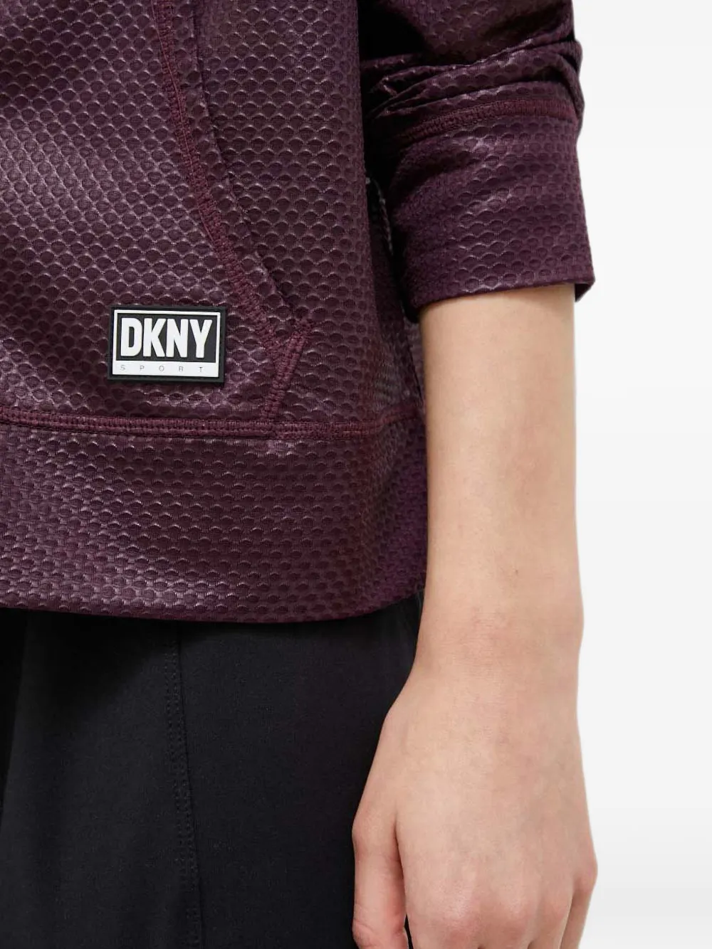 DKNY Top met capuchon en rits Paars