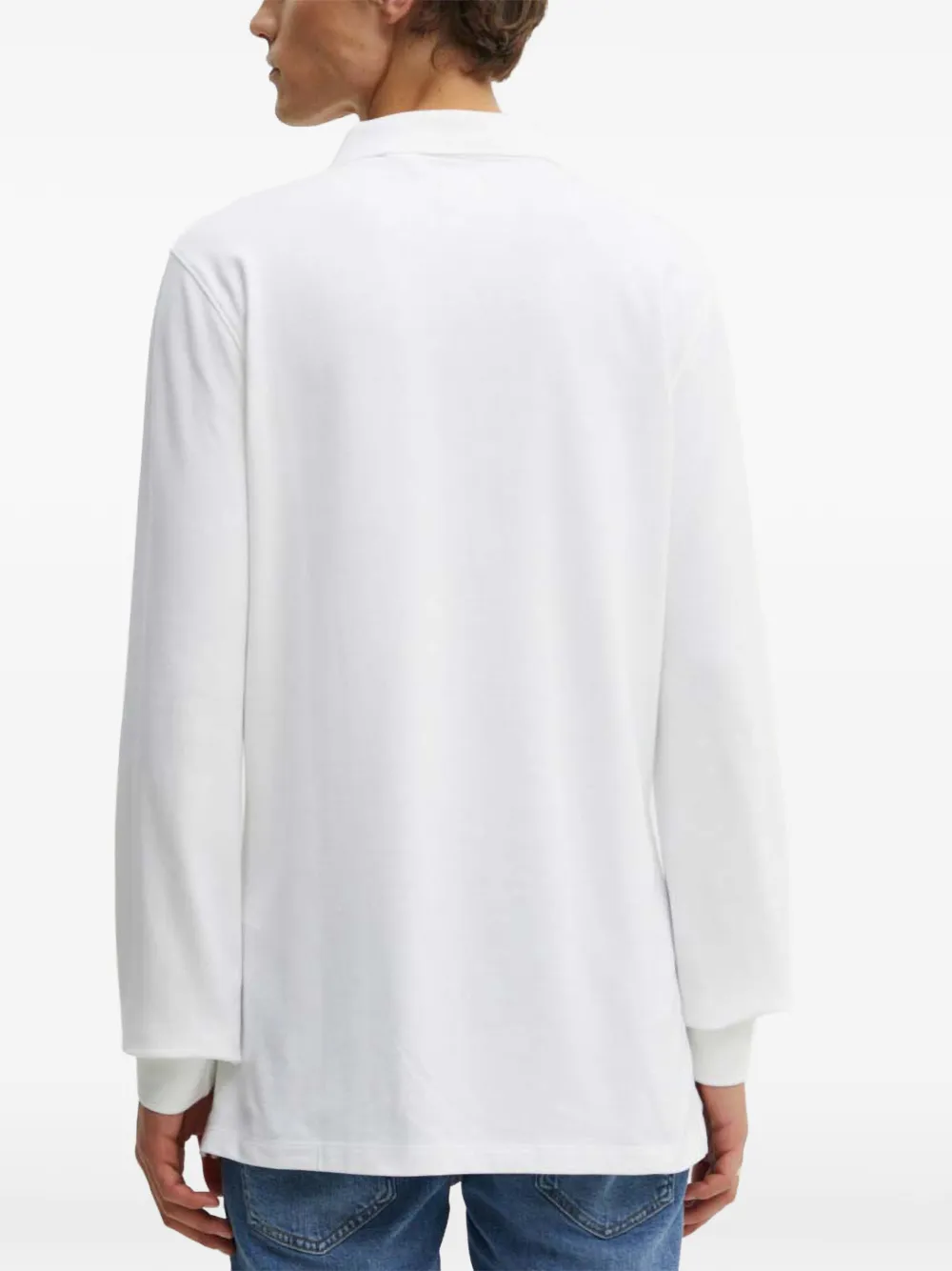 Levi's Housemark long-sleeved polo shirt Wit