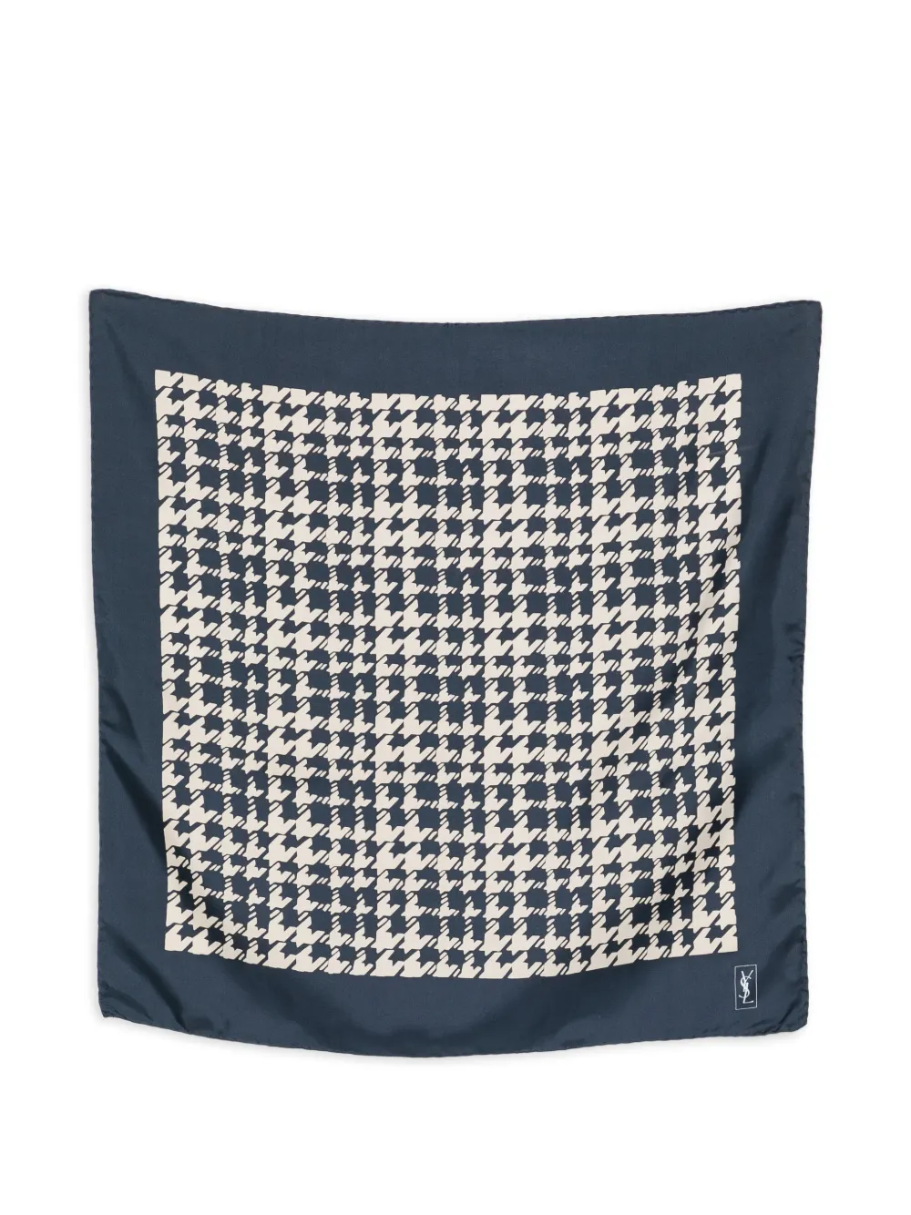 Pre-owned Saint Laurent 1990s Silk Scarf In Blue