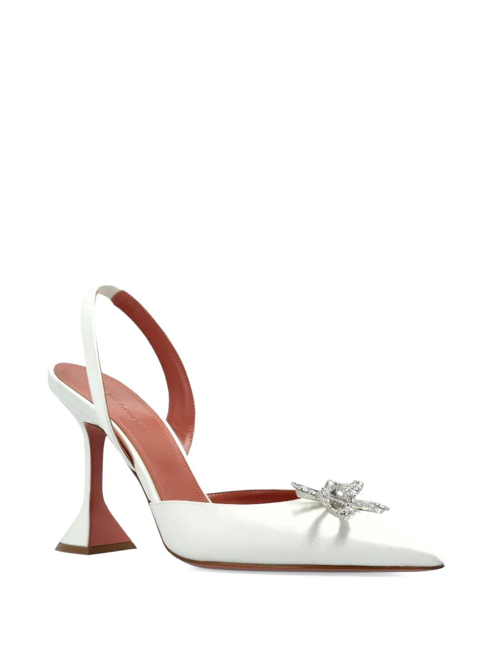 Amina Muaddi Rosie bow-detail slingback pumps Beige
