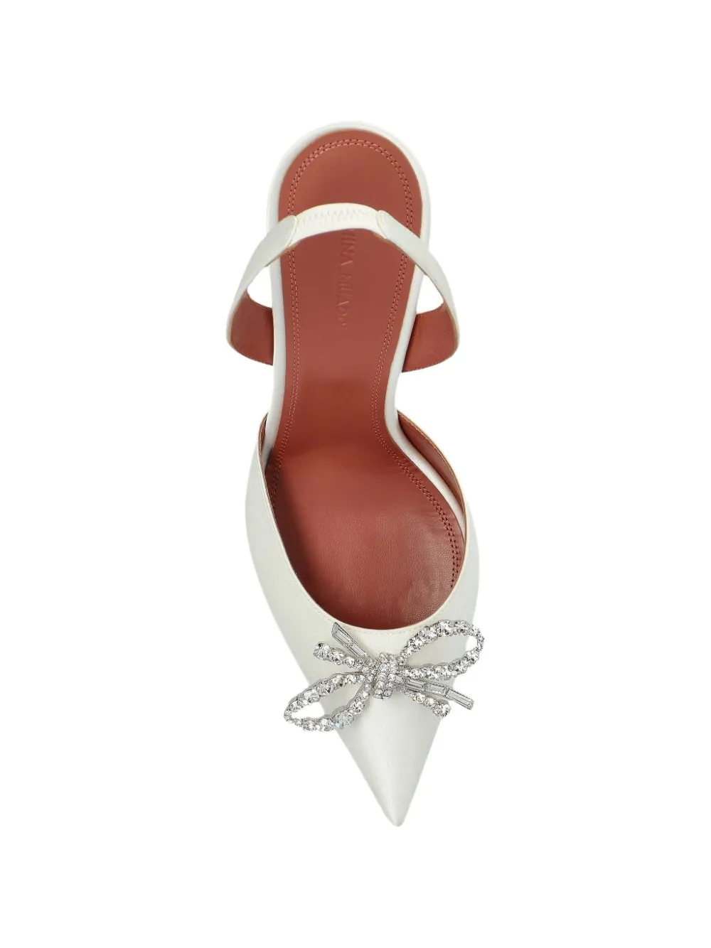 Amina Muaddi Rosie bow-detail slingback pumps Beige