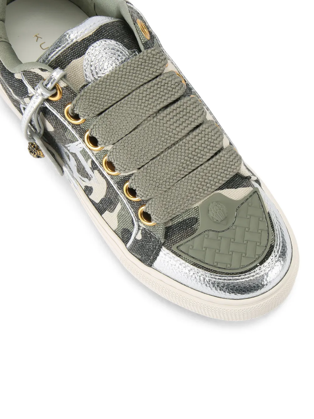 Kurt Geiger London Camouflage sneakers met label Groen