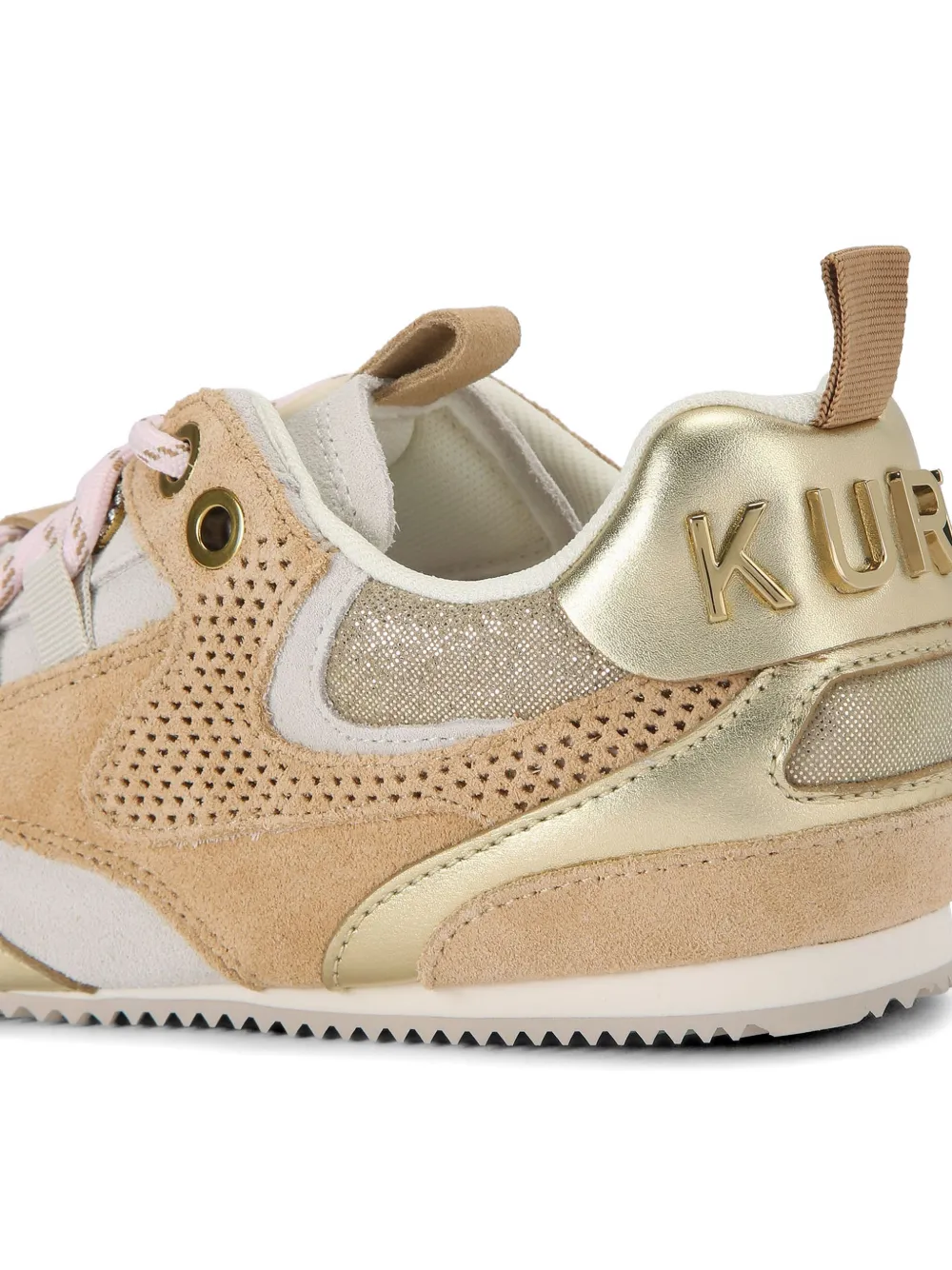 Kurt Geiger London Slim Runner sneakers met geperforeerd vlak Beige