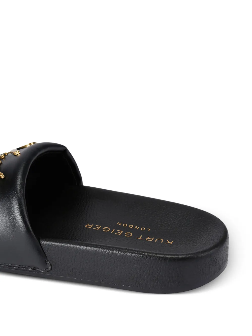 Kurt Geiger London Cursive Kurt sandalen met logo Zwart