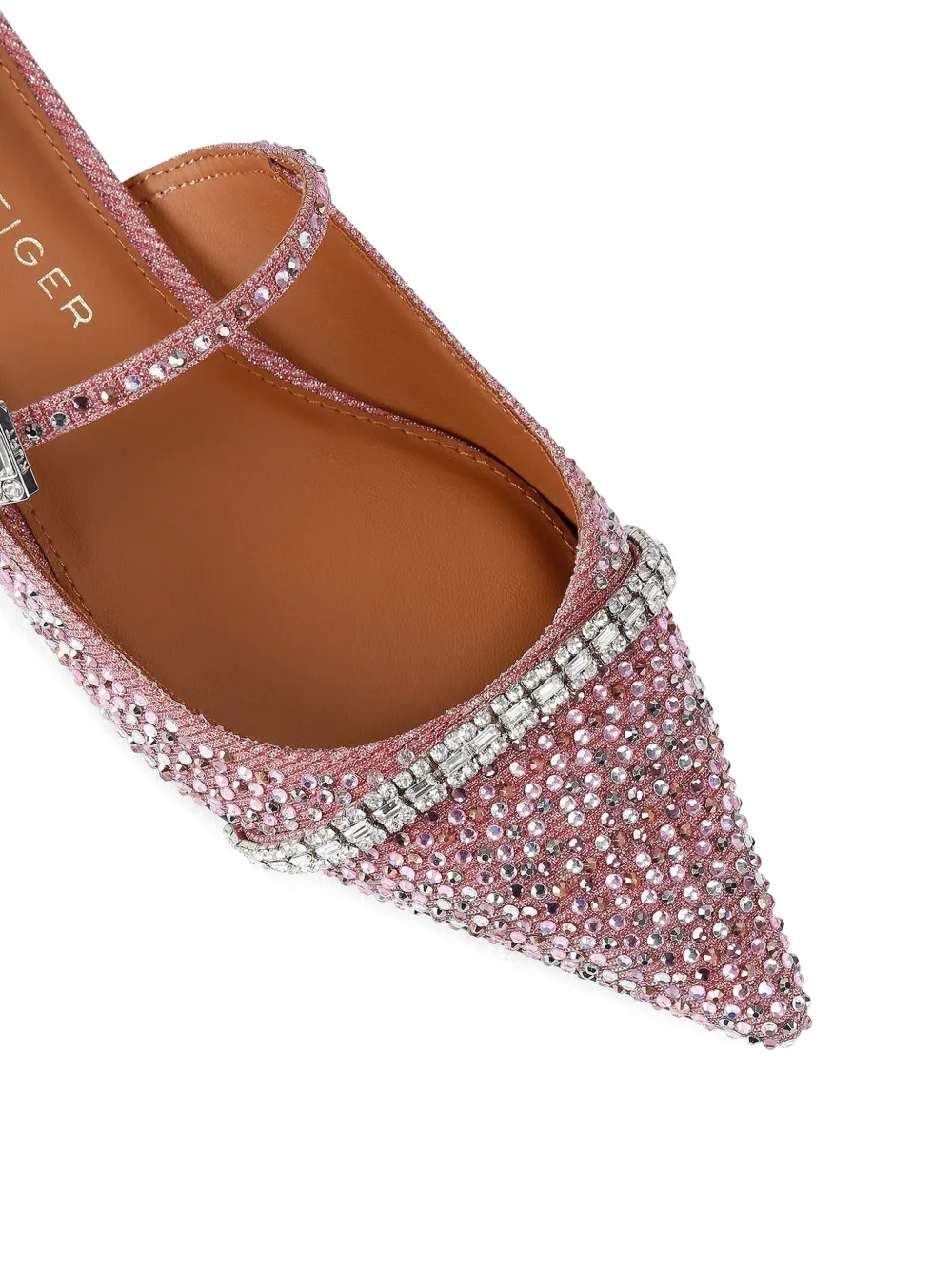 Kurt Geiger London Muiltjes met kristallen gesp Roze
