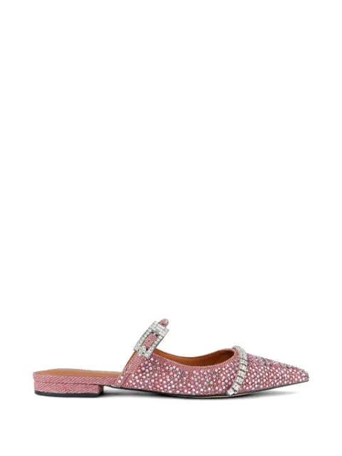 Kurt Geiger London crystal buckle flat mules
