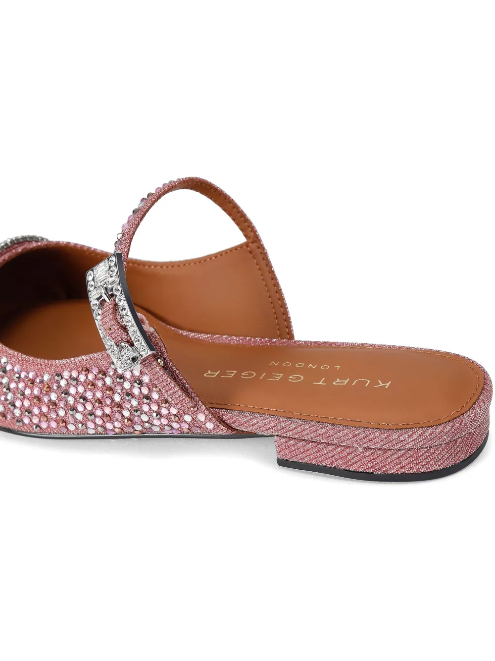 Kurt Geiger London Muiltjes met kristallen gesp Roze