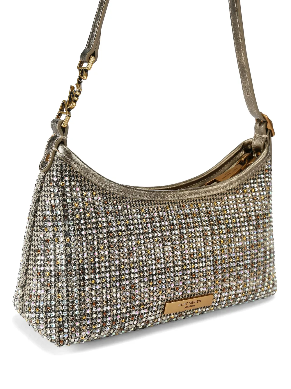 Kurt Geiger London Kurt Sling mini-schoudertas verfraaid met kristallen Goud