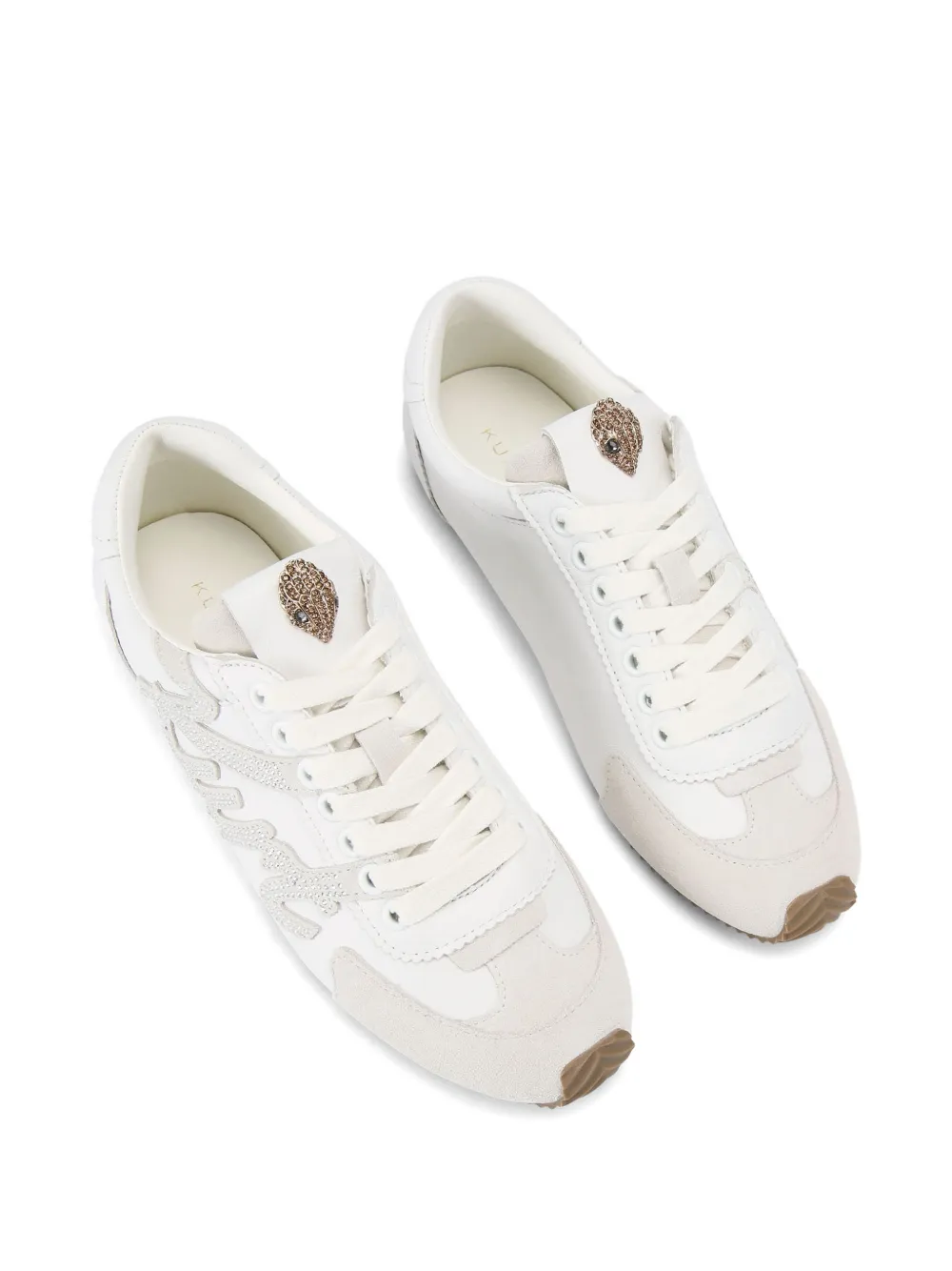 Kurt Geiger London Kurt Islington sneakers met suède vlak Wit
