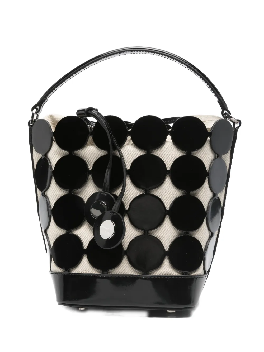 Pierre Hardy disc-embellished bucket bag - Nero