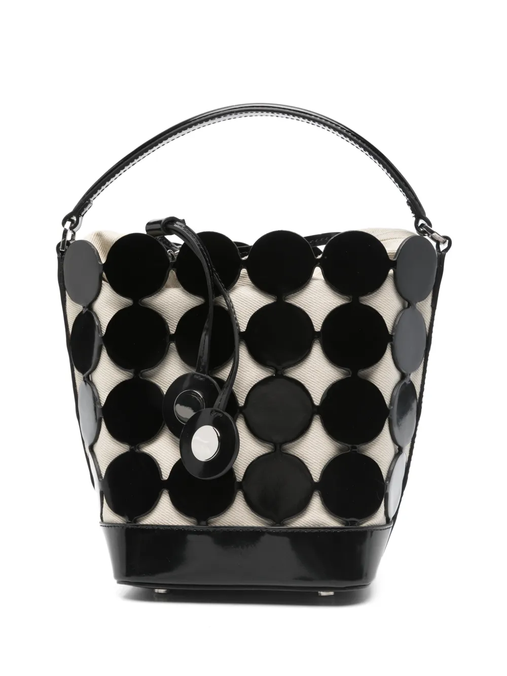 Pierre Hardy disc-embellished bucket bag - Nero
