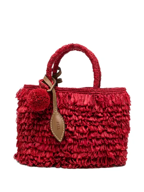 AFAR fringed raffia tote bag