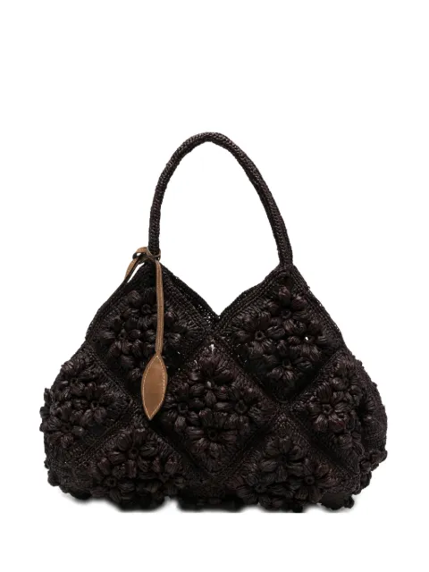 AFAR Desire floral-crochet tote bag