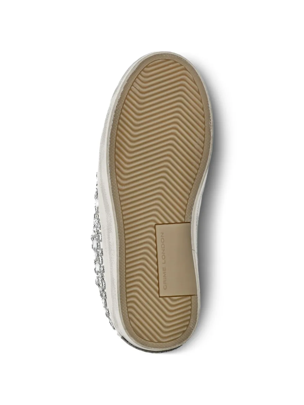 Crime London Sneakers verfraaid met kristallen Wit