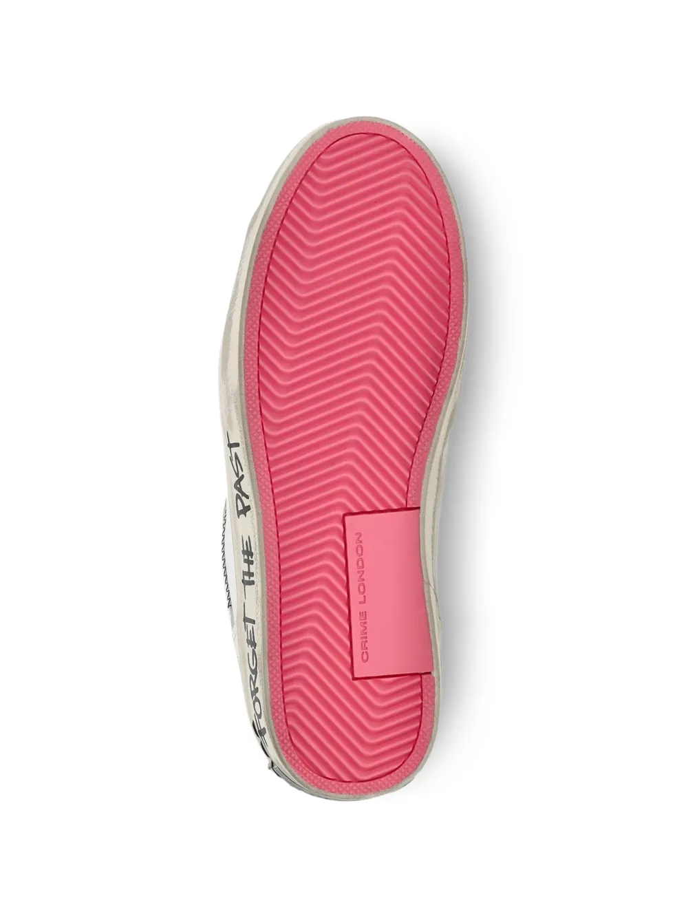 Crime London Gerafelde sneakers met luipaardprint Wit