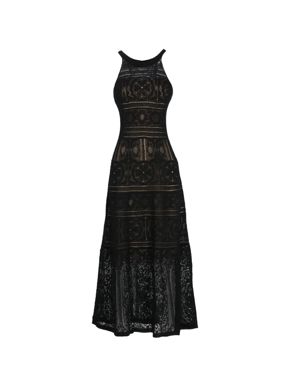 D.Exterior pointelle-knit sleeveless dress - Nero