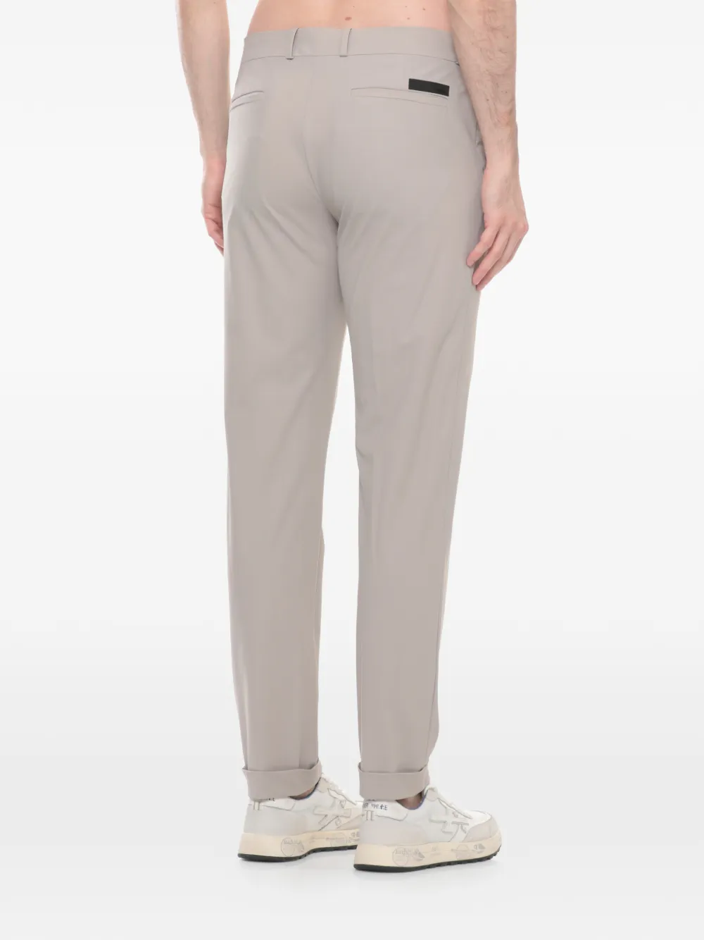 RRD Broek met logo-patch en omgeslagen pijpen Beige