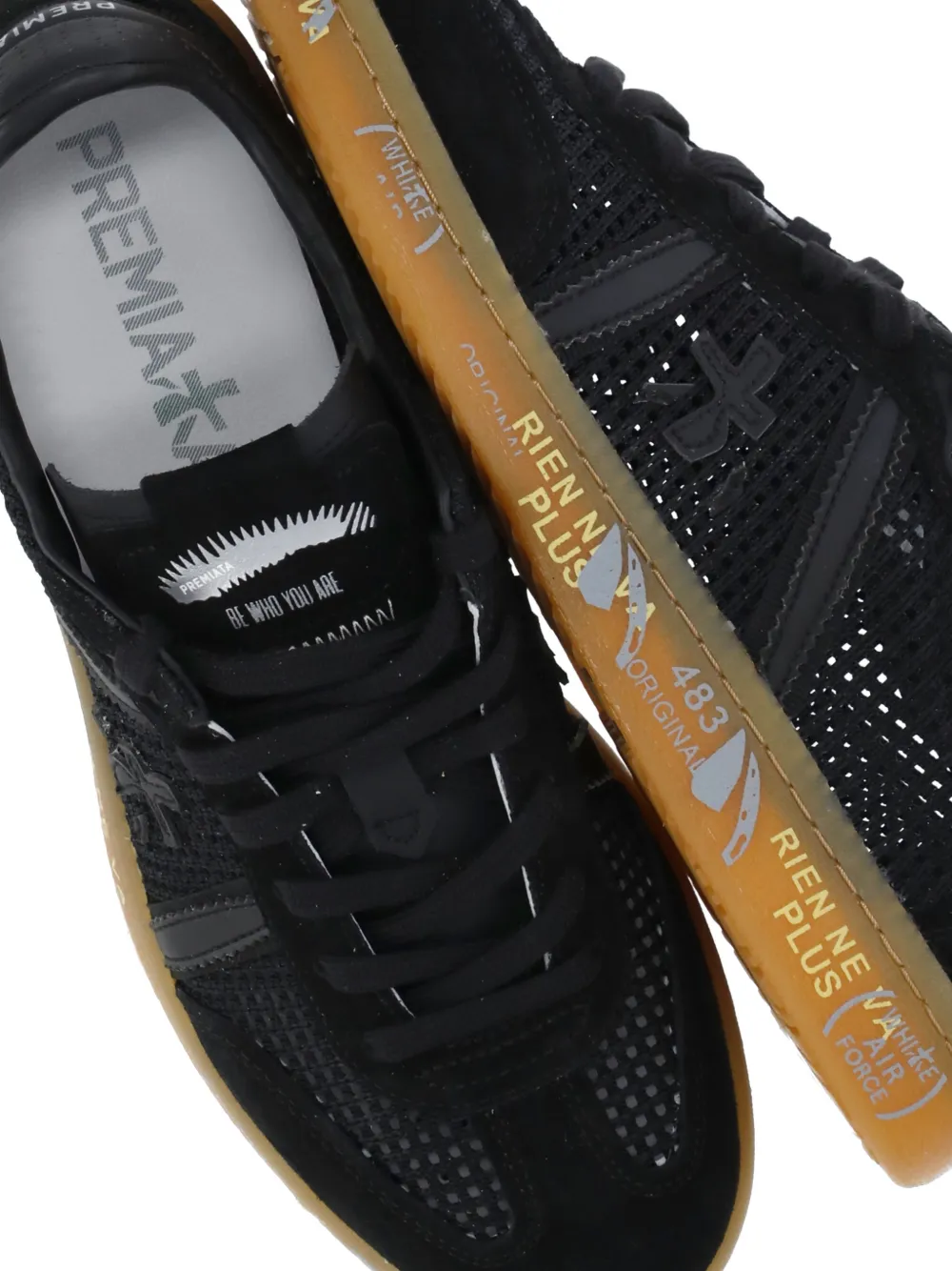 Premiata Bonnied 8201 perforated sneakers Zwart