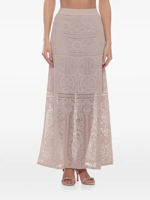 D.Exterior falda larga de crochet