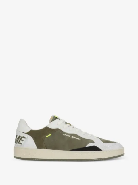 Crime London logo-detail leather sneakers
