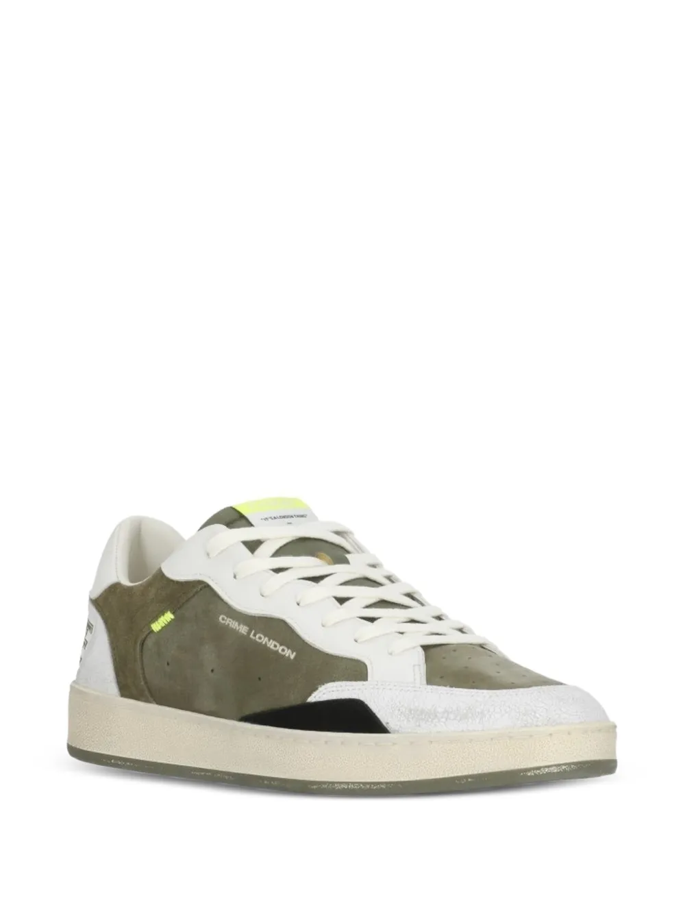 Crime London Leren sneakers Groen