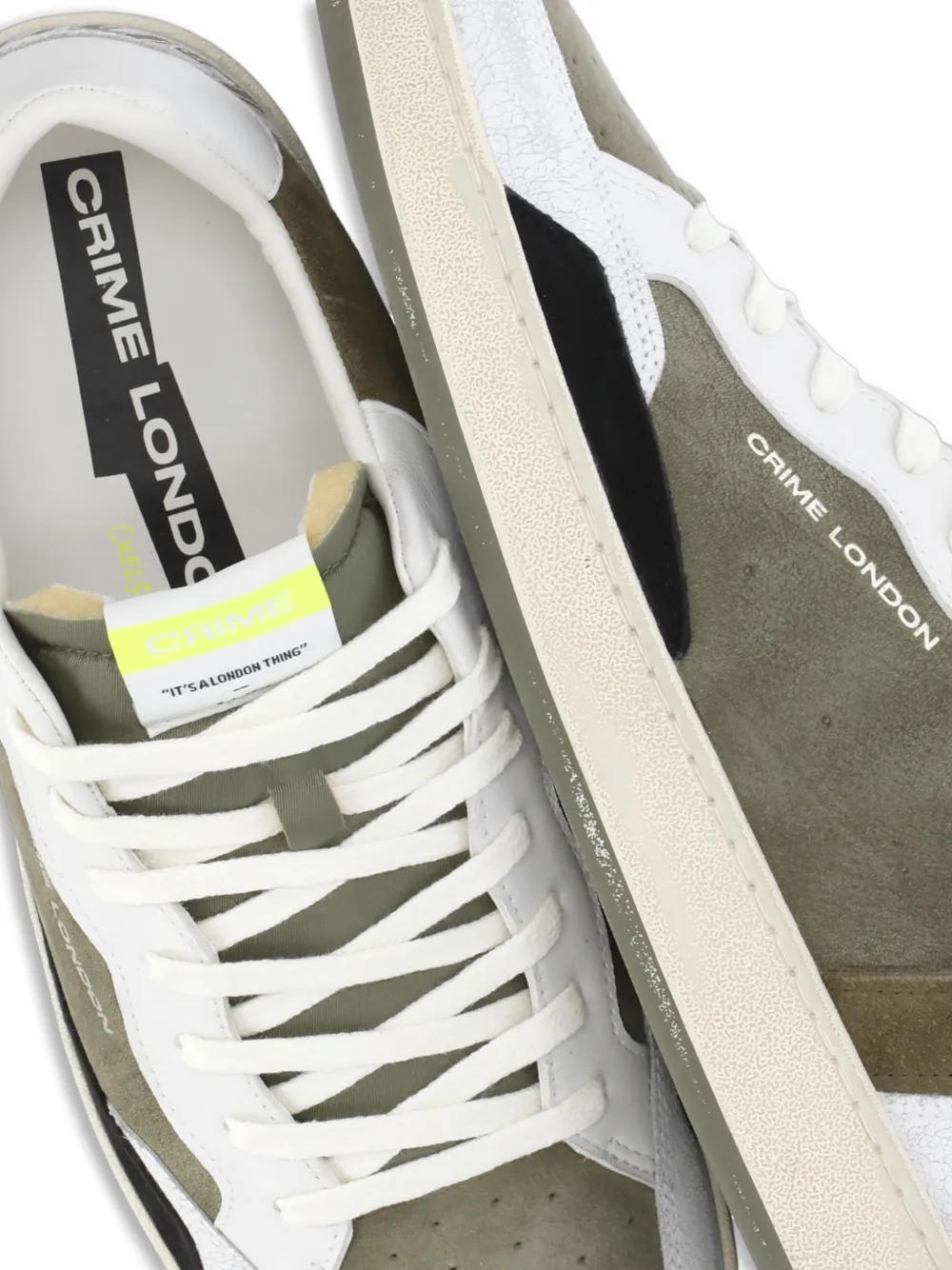 Crime London Leren sneakers Groen