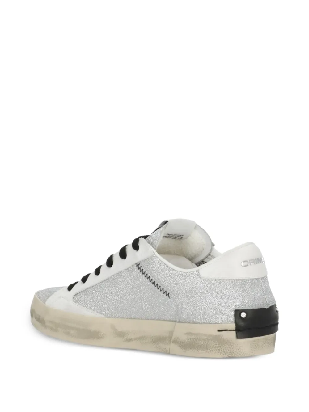 Crime London Sneakers met veters Zilver